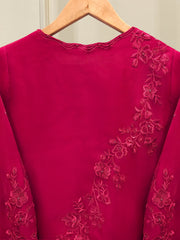 3 Piece - Pure Organza Embroidered Suit S112485