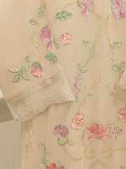 3 Piece - Pure Embroidered Cotton Net Suit S112472