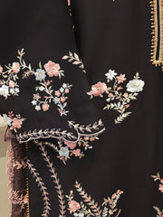 3 Piece-  Pure Embroidered Sheesha Silk Suit S112499