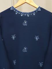 3 Piece - Pure Embroidered Cotton Net Suit S112514
