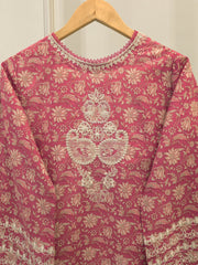 3 Piece - Digital Printed Embroidered Cambric Suit S112543