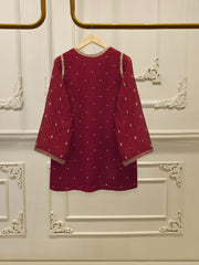 3 Piece - Pure Embroidered Cotton Net Suit S112541