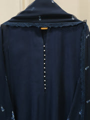 3 Piece - Pure Embroidered Cotton Net Suit S112546