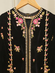3 Piece - Embroidered Velvet Suit S112565