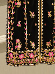 3 Piece - Embroidered Velvet Suit S112565