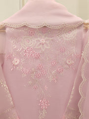 3 Piece - Pure Organza Embroidered Suit S112585