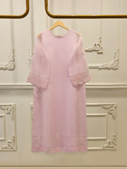 3 Piece - Pure Organza Embroidered Suit S112585