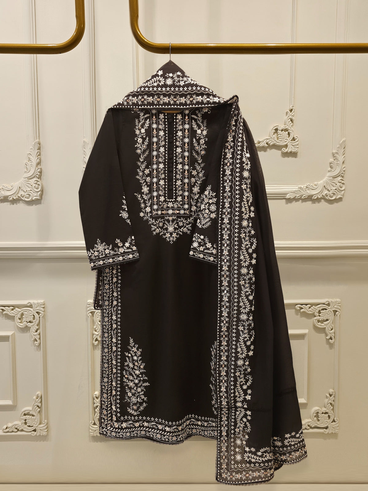 2 Piece - Embroidered Cambric Suit  S112639