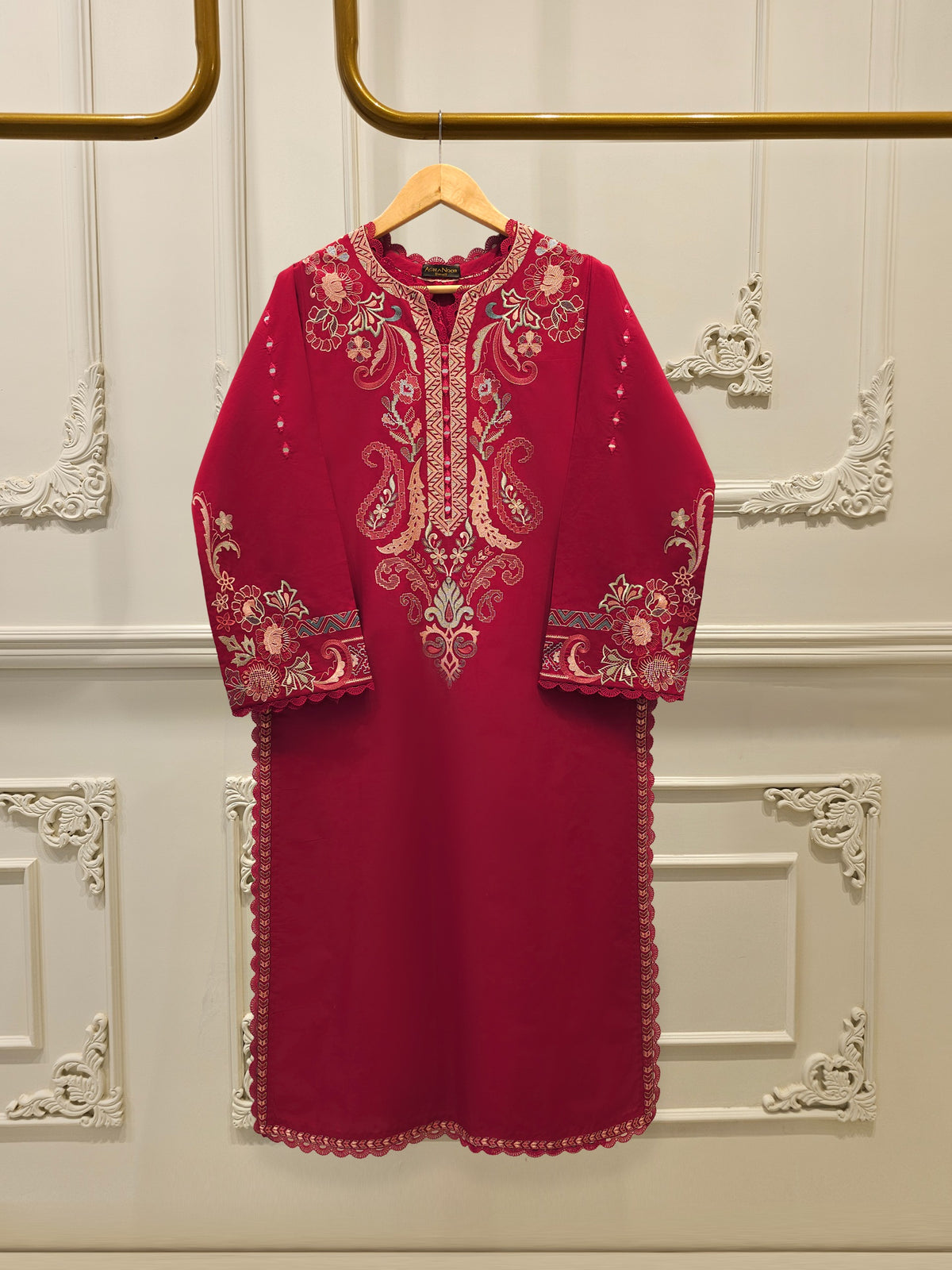 2 Piece - Embroidered Cambric Suit S112675