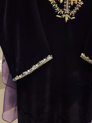 3 Piece - Embroidered Velvet Suit S112685