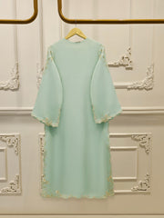 3 Piece - Pure  Chiffon Embroidered Suit S112689