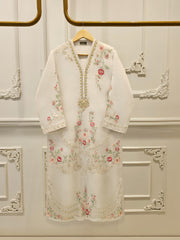 2 Piece - Pure Organza Embroidered Suit S112706