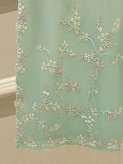3 Piece - Pure  Chiffon Embroidered Suit S112716