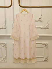 3 Piece - Pure Embroidered Cotton Net Suit S112737