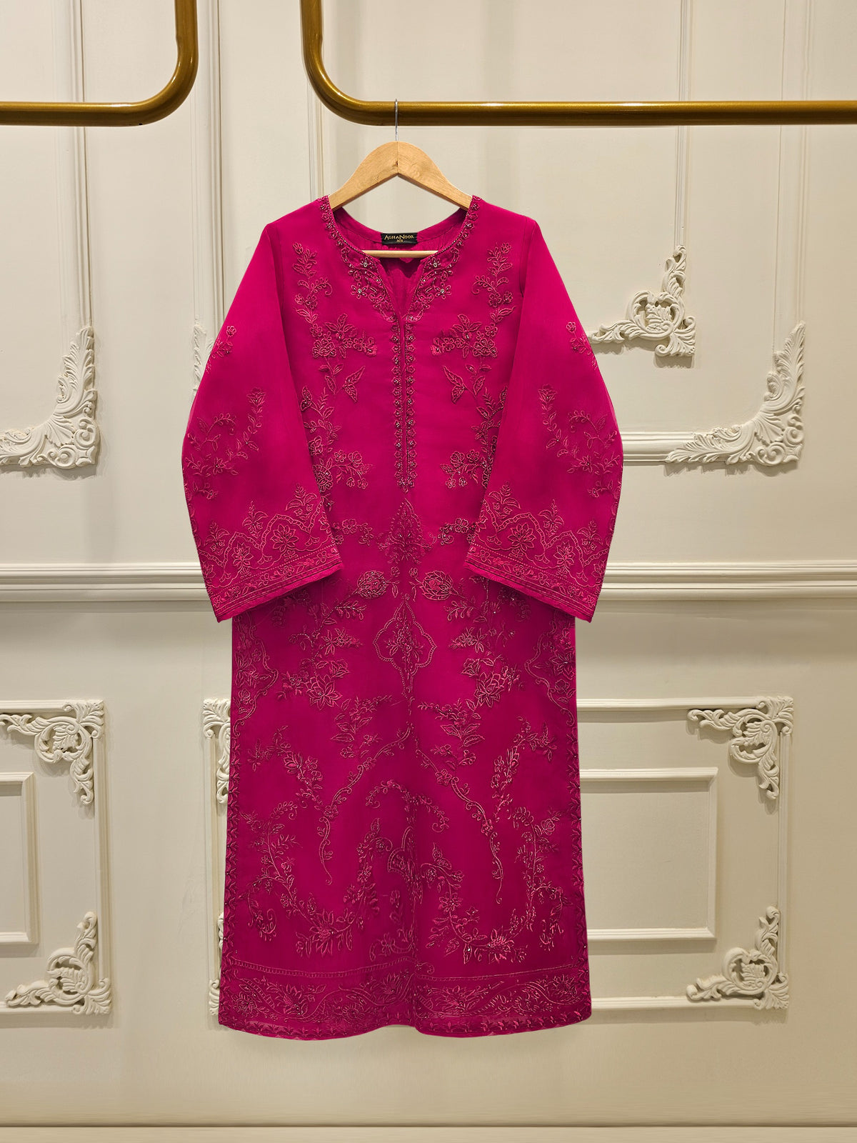 2 Piece - Pure Organza Embroidered Suit S112755