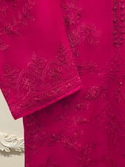 2 Piece - Pure Organza Embroidered Suit S112755