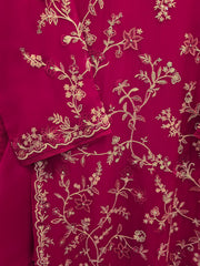 3 Piece - Pure Chiffon Embroidered Suit S112787