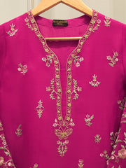 2 Piece - Pure Organza Embroidered Suit S112809