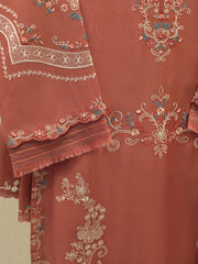 3 Piece - Embroidered Kora Cotton Suit  S112800