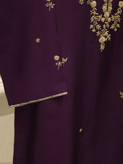 2 Piece-  Pure Embroidered Sheesha Silk Suit S112830