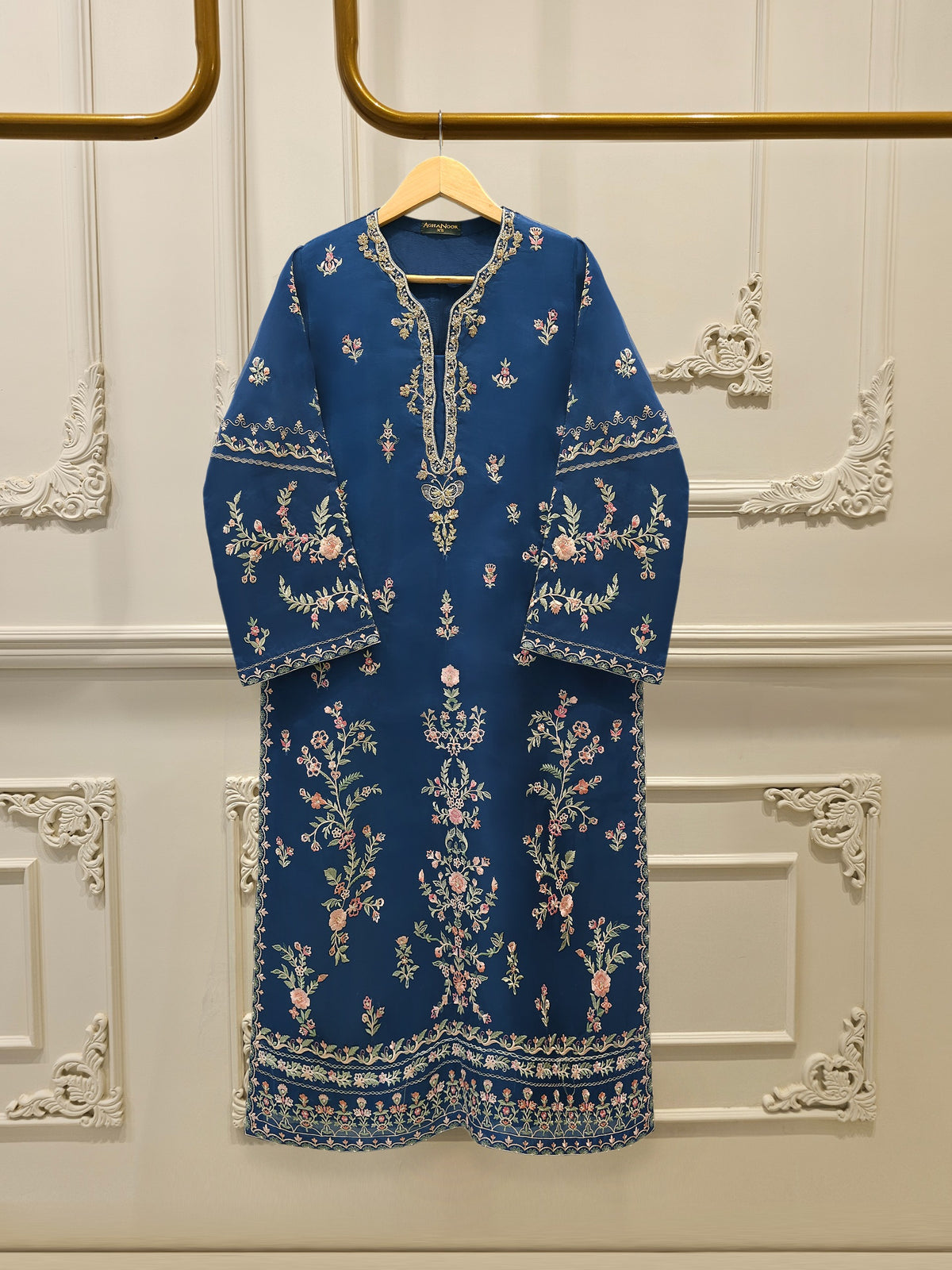 2 Piece - Pure Organza Embroidered Suit S112471
