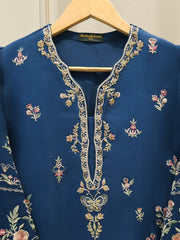 2 Piece - Pure Organza Embroidered Suit S112471