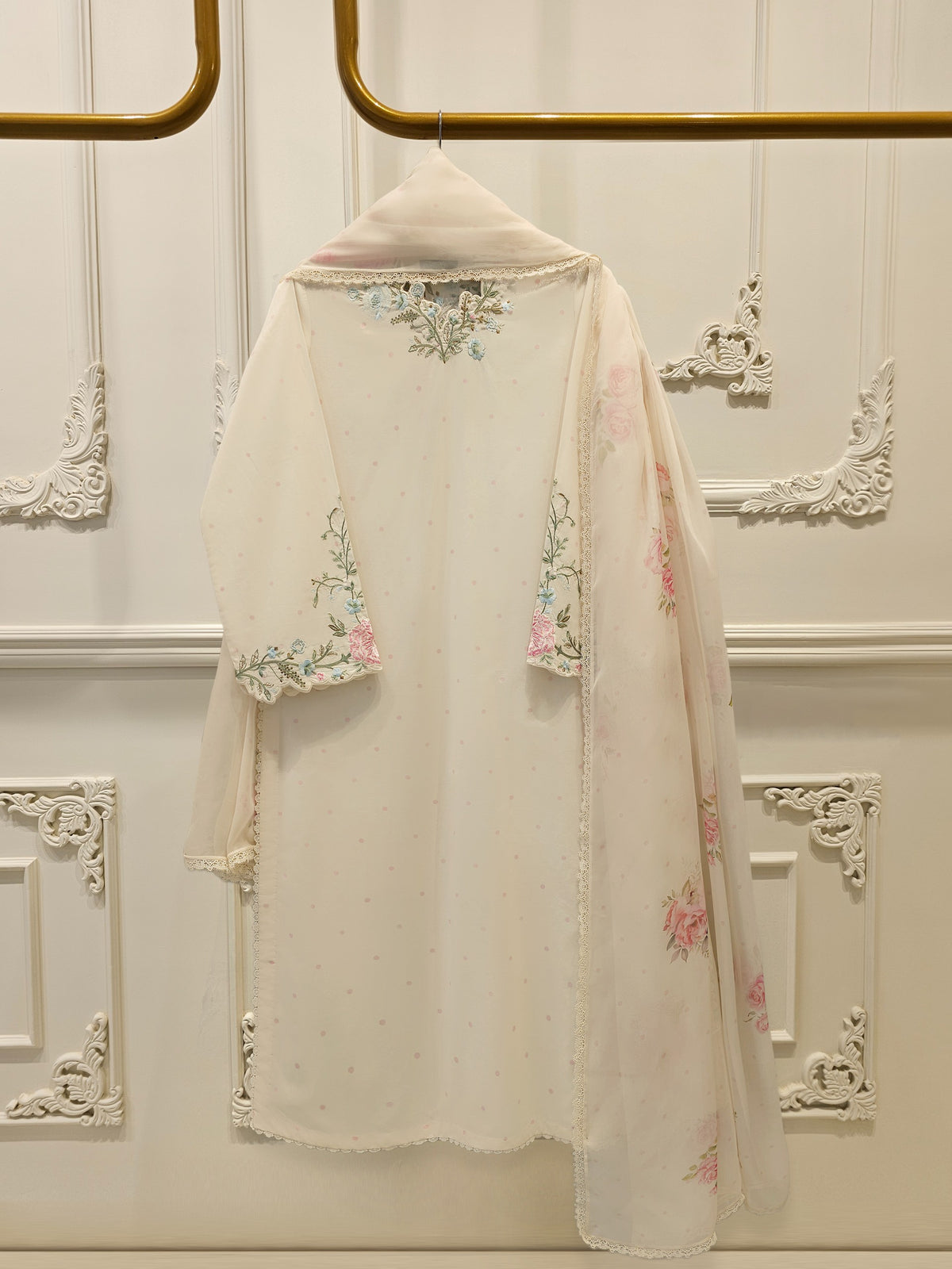 2 Piece - Digital Printed Embroidered Cambric Suit S112835