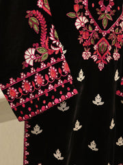 2 Piece - Embroidered Velvet Suit S112840