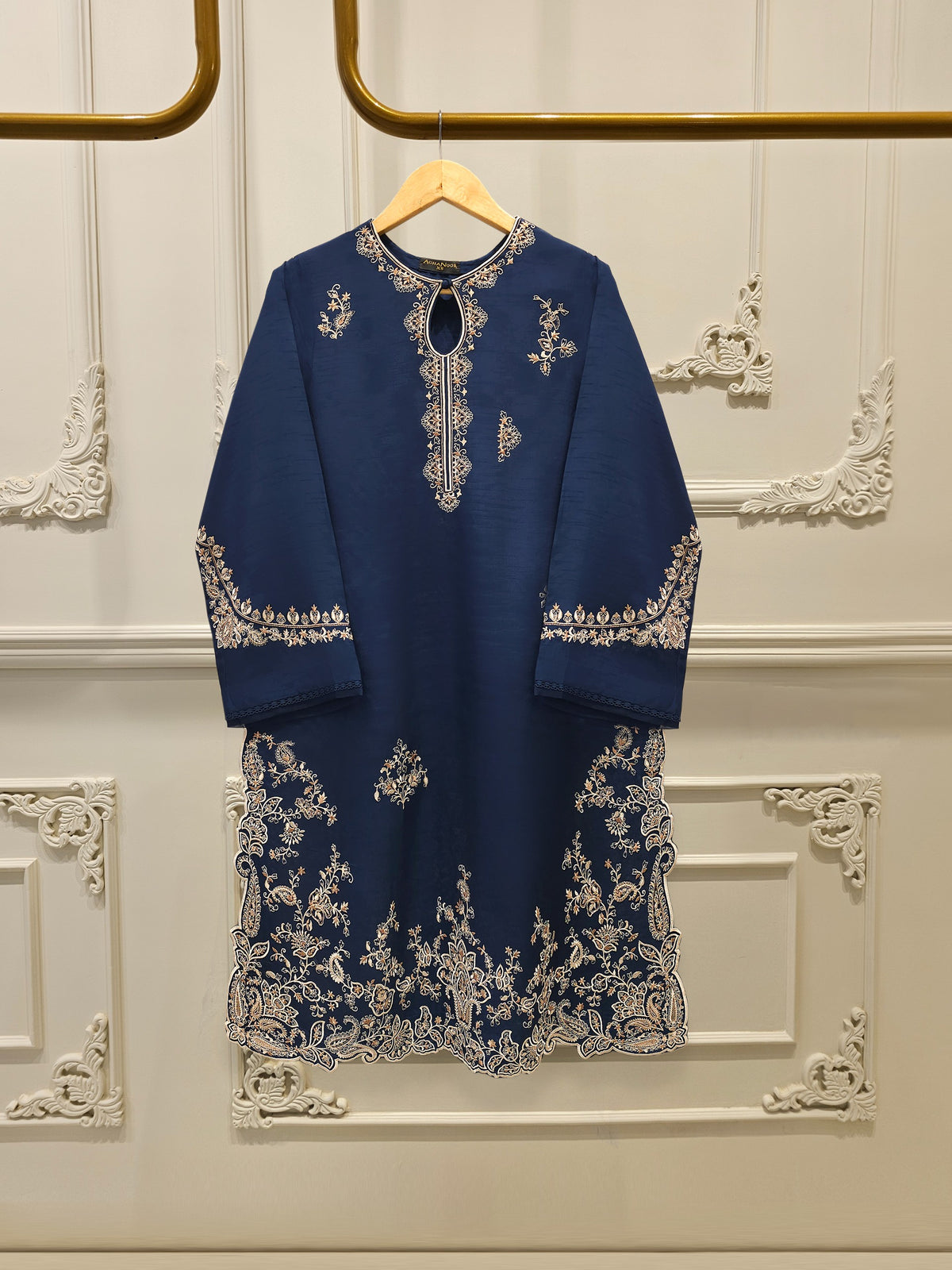 2 Piece- Pure Korean Silk Embroidered Suit S112847