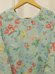 Digital Printed Embroidered  Khaddar Shirt S112865