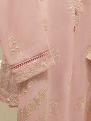 3 Piece - Pure Embroidered Cotton Net Suit S112866