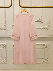 3 Piece - Pure Embroidered Cotton Net Suit S112866