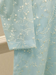 3 Piece - Pure Embroidered Cotton Net Suit S112862