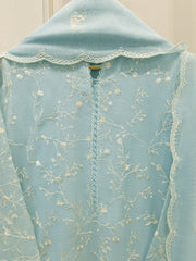 3 Piece - Pure Embroidered Cotton Net Suit S112862
