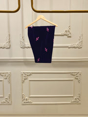 2 Piece - Embroidered Velvet Suit S112855