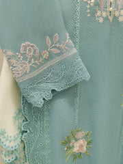 3 Piece - Pure Embroidered Cotton Net Suit S112900