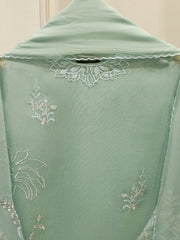 3 Piece - Pure Embroidered Cotton Net Suit S112907
