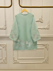 3 Piece - Pure Embroidered Cotton Net Suit S112907
