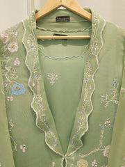 Pure Embroidered Cotton Net Shirt S112912