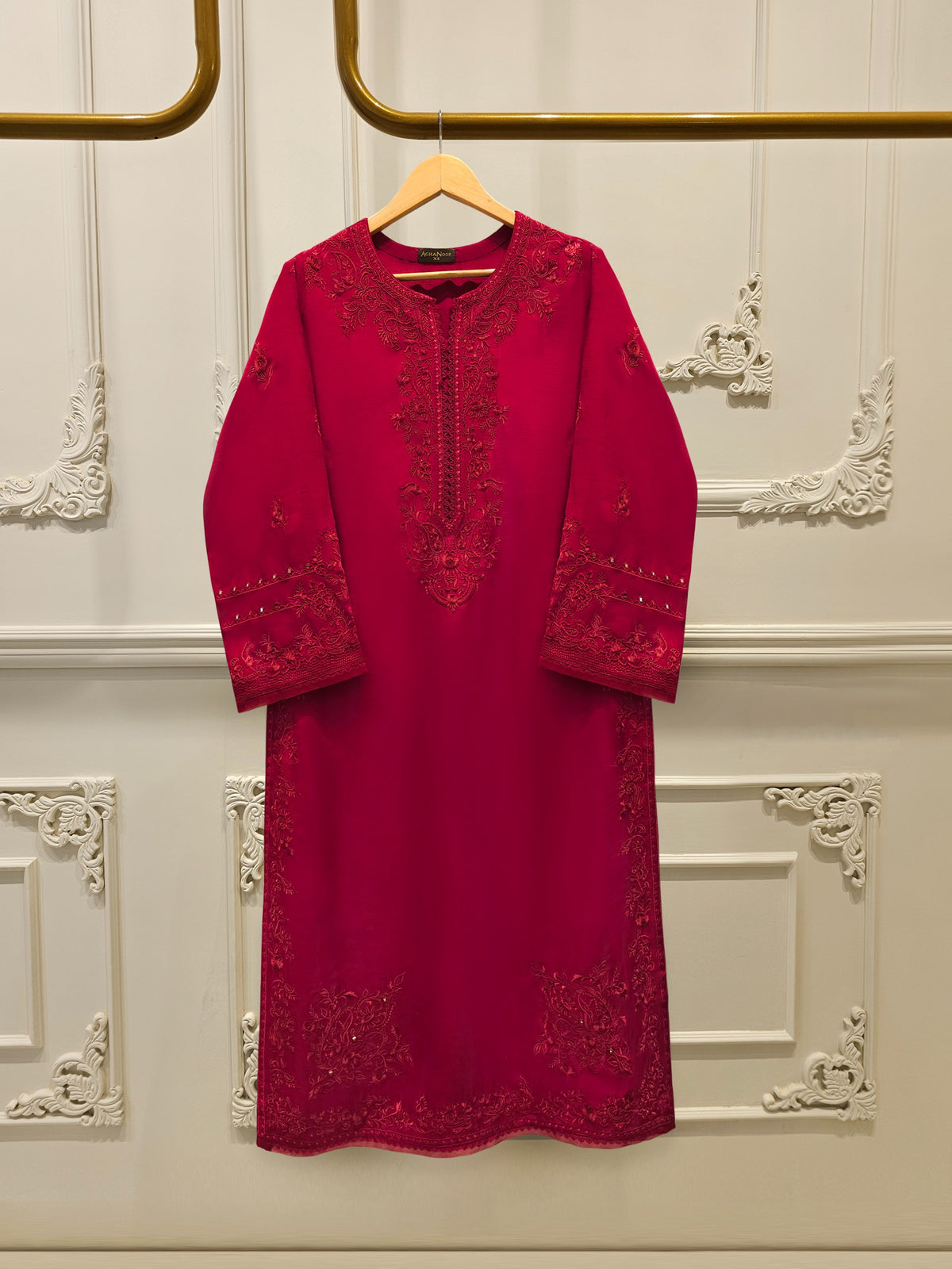 2 Piece- Pure Korean Silk Embroidered Suit S112914
