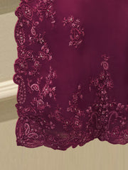 3 Piece - Pure Organza Embroidered Suit S112915