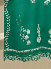 2 Piece - Pure Organza Embroidered Suit S112923