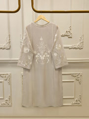 3 Piece - Pure Embroidered Cotton Net Suit S112929