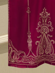 3 Piece-  Pure Embroidered Sheesha Silk Suit S112832