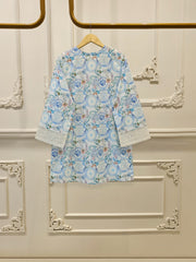 Digital Printed Embroidered Cambric Shirt S112933