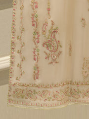 3 Piece - Pure Chiffon Embroidered Suit S112940