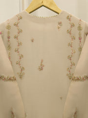 3 Piece - Pure Chiffon Embroidered Suit S112940