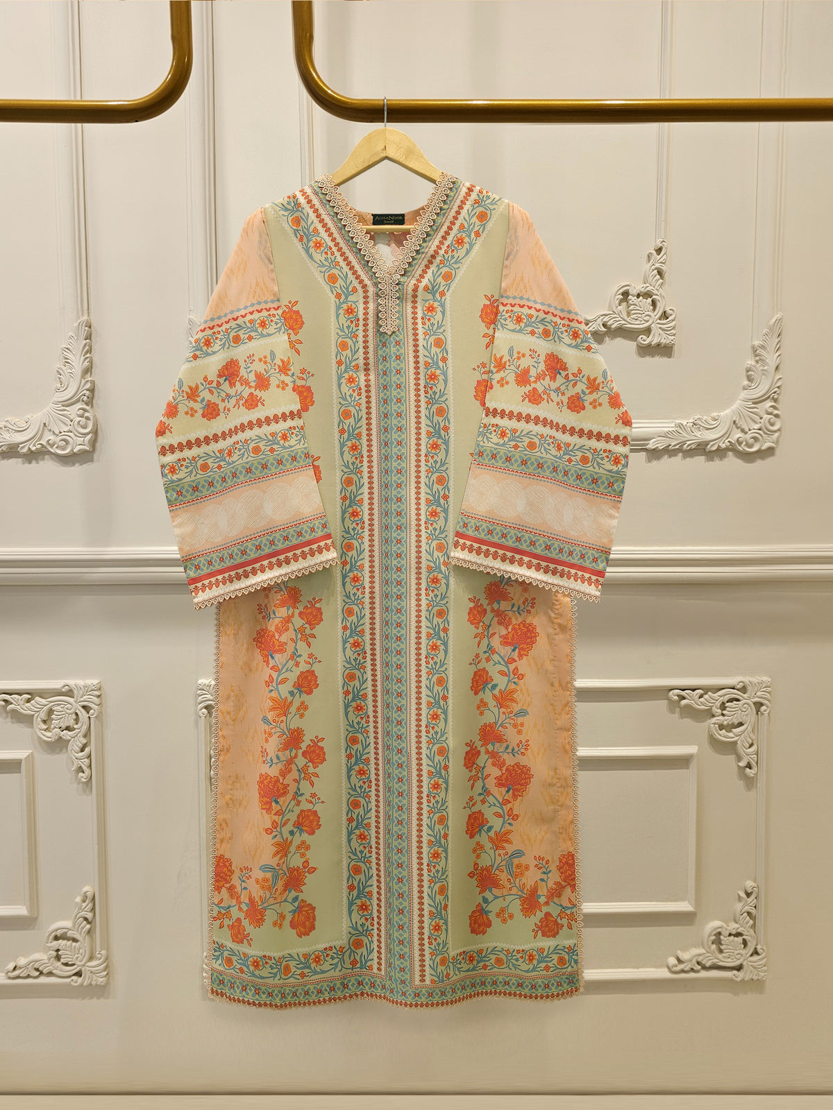 2 Piece - Digital Printed Embroidered Cambric Suit S112956