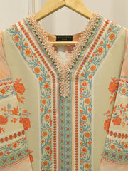 2 Piece - Digital Printed Embroidered Cambric Suit S112956