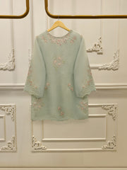 3 Piece - Pure Embroidered Cotton Net Suit S112954